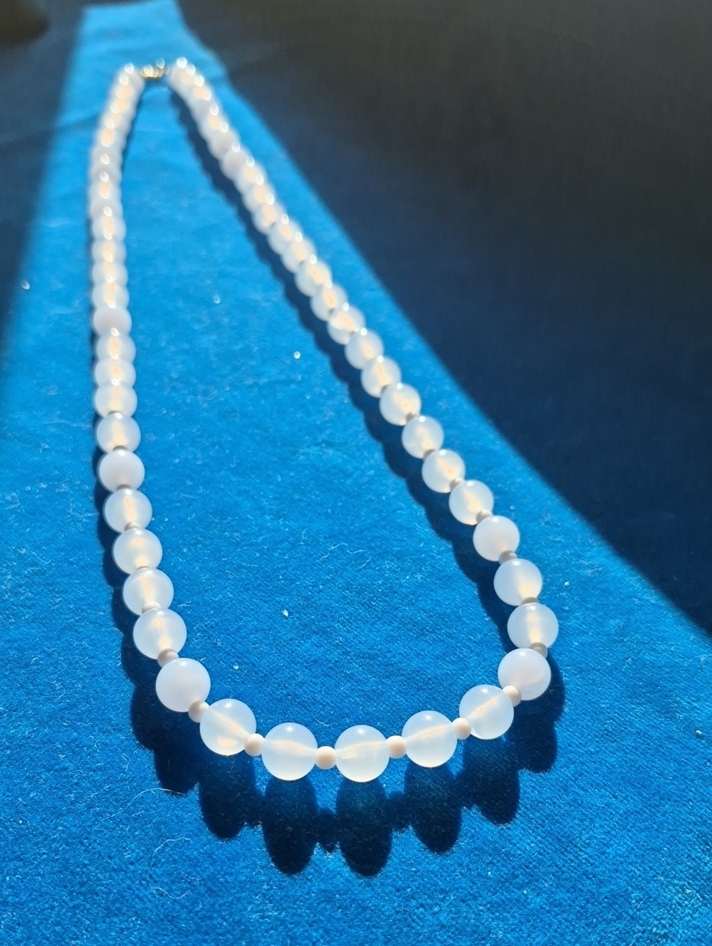 Light Blue and White Beaded Necklace